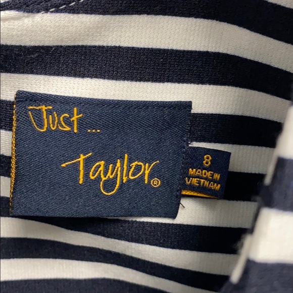 Just Taylor stripe/floral dress with POCKETS! - Picture 2 of 4